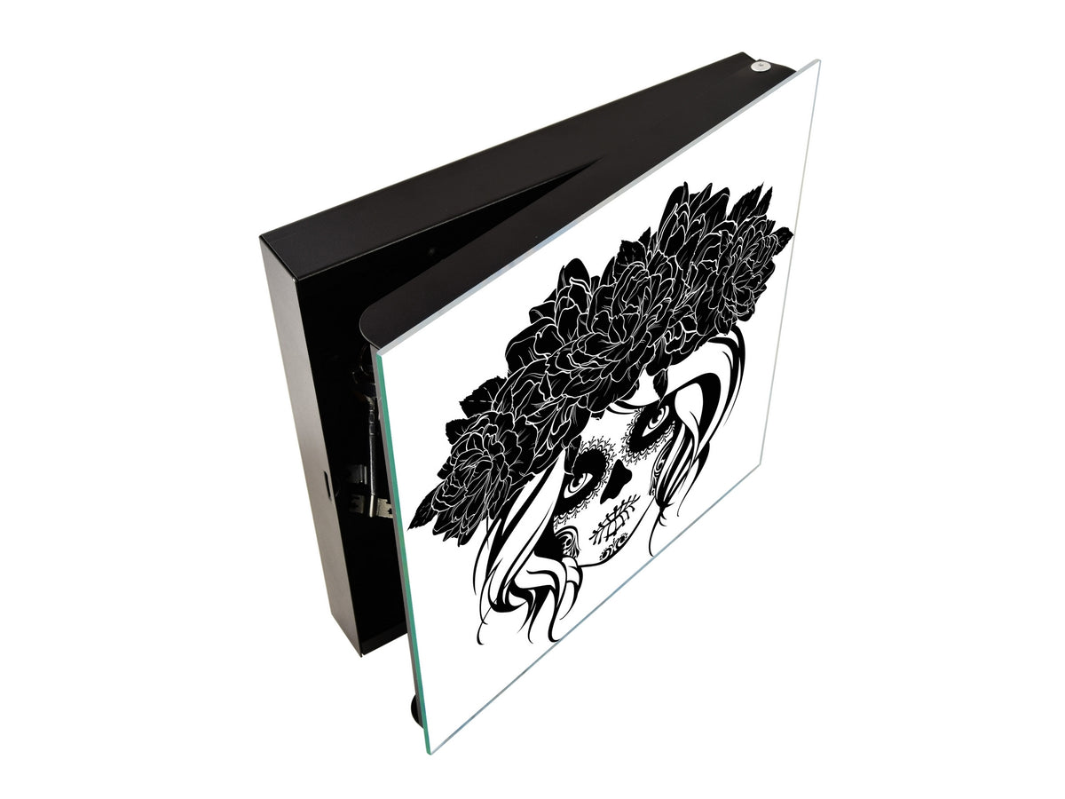 50 Key lock Box storage holder K13 Skull girl