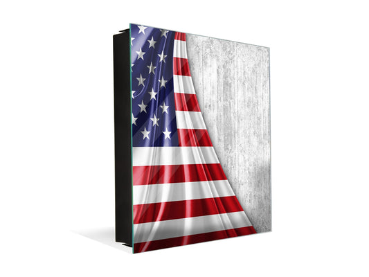 Key Storage Box K06 America flag of silk