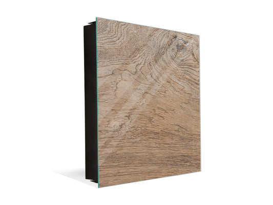 50 Keys Cabinet with Decorative Front Panel and Glass White Board KN06: Textures and tiles 2 Series: Growth rings 2