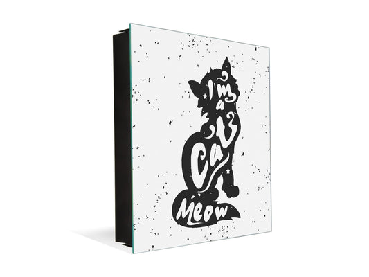 50 Keys Cabinet and Dry Erase Board in ONE K16 Doodle texts: I am a cat
