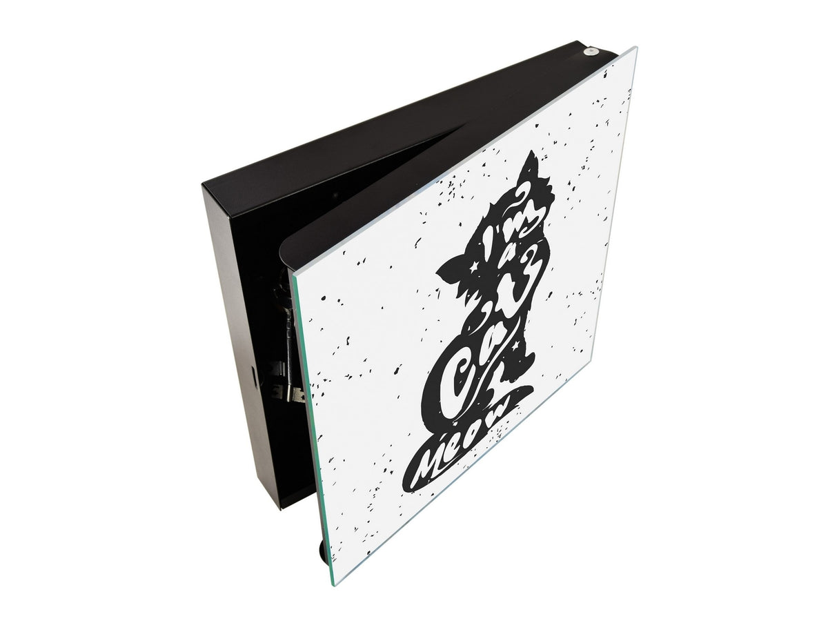 50 Keys Cabinet and Dry Erase Board in ONE K16 Doodle texts: I am a cat