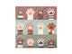 Armadietto portachiavi decorativo con lavagna K02: Zampa di gatto