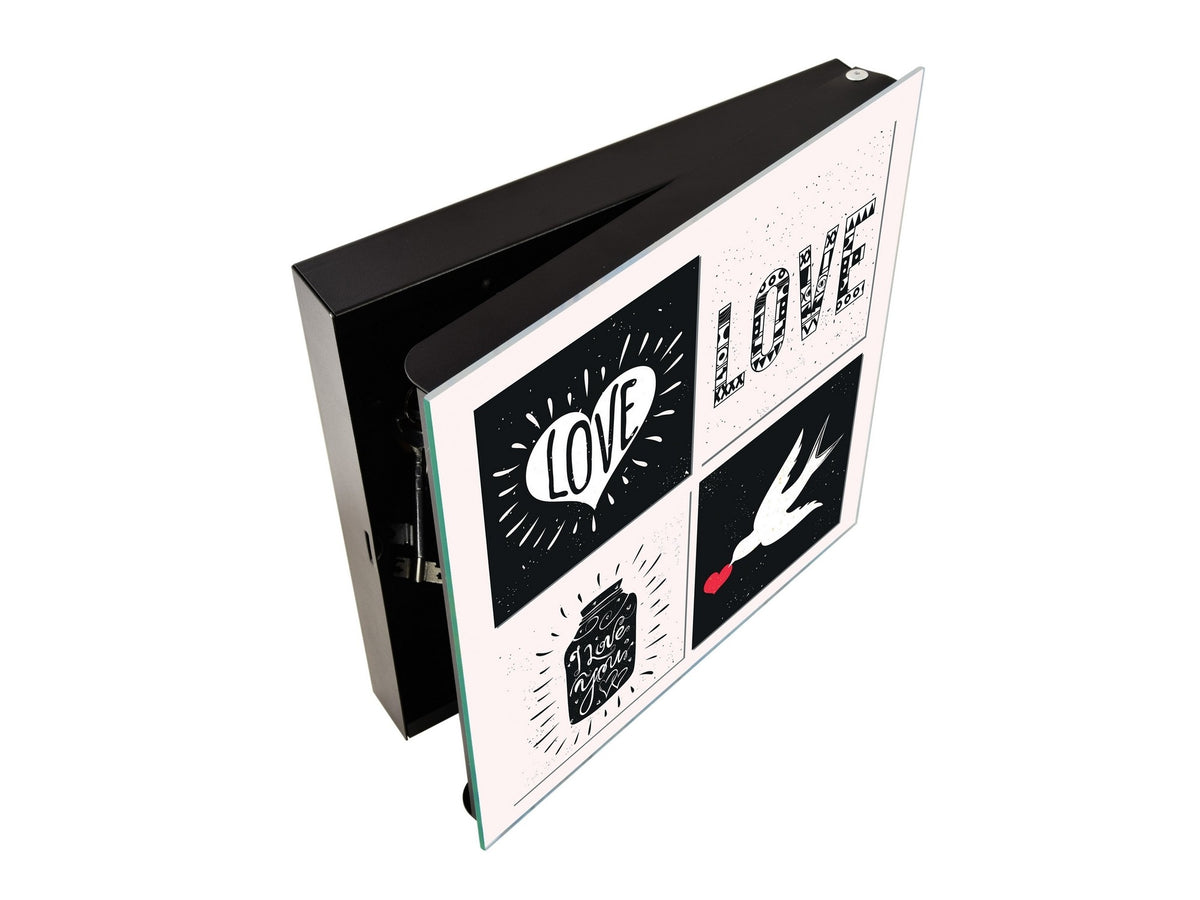 50 Keys Cabinet and Dry Erase Board in ONE K16 Doodle texts: I love you