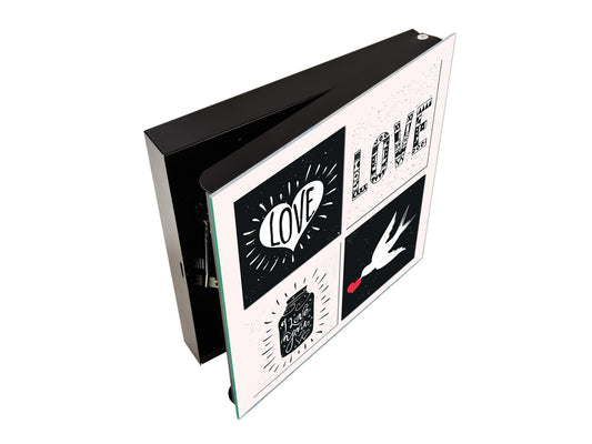 50 Keys Cabinet and Dry Erase Board in ONE K16 Doodle texts: I love you