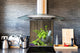 Elegante Hartglasrückwand - Glasrückwand für Küche BS01 Serie Kräuter: Herbs Spices 7