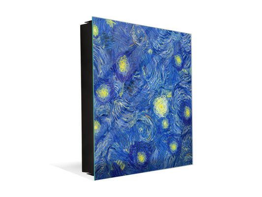 Petite armoire pour clés avec motif au choix K01 Style Van Gogh