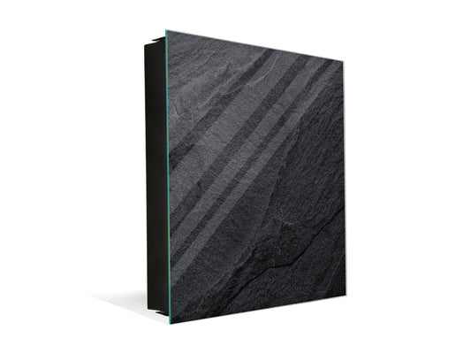 50 Keys Cabinet with Decorative Front Panel and Glass White Board KN06: Textures and tiles 2 Series: Dark granite