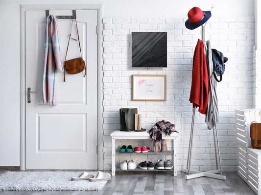 50 Keys Cabinet with Decorative Front Panel and Glass White Board KN06: Textures and tiles 2 Series: Dark granite