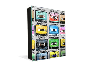 Steel key storage locker K09 Retro Audio cassettes