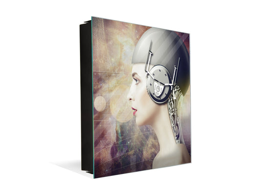 50 Key lock Box storage holder K13 Cyborg woman