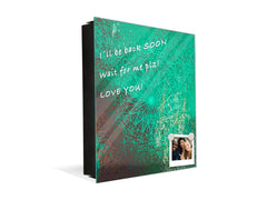 50 keys cabinet with Decorative front panel and Glass white board KN04 Rusted textures Series: Oxidized copper ornament