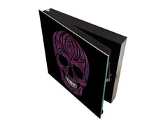 Wall Mount Key Box together K12 Human skull from flowers