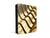 Decorative Key Box with Magnetic Glass Dry-Erase Board KN08 Golden Waves Series: Abstract waves