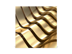 Decorative Key Box with Magnetic Glass Dry-Erase Board KN08 Golden Waves Series: Abstract waves