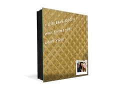 Key Cabinet Storage Box with Frameless Glass White Board KN10 Decorative Surfaces Series: Golden textured background