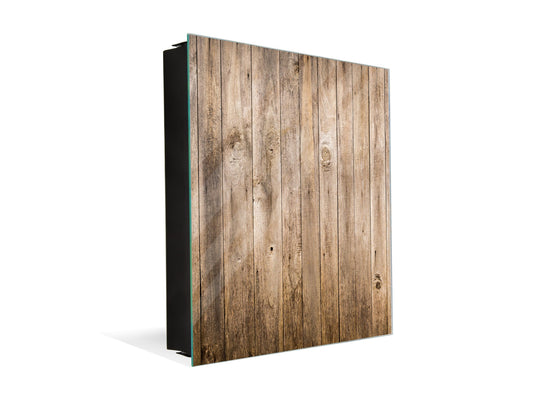 50 Keys Cabinet with Decorative Front Panel and Glass White Board KN06: Textures and tiles 2 Series: Vintage wood panel