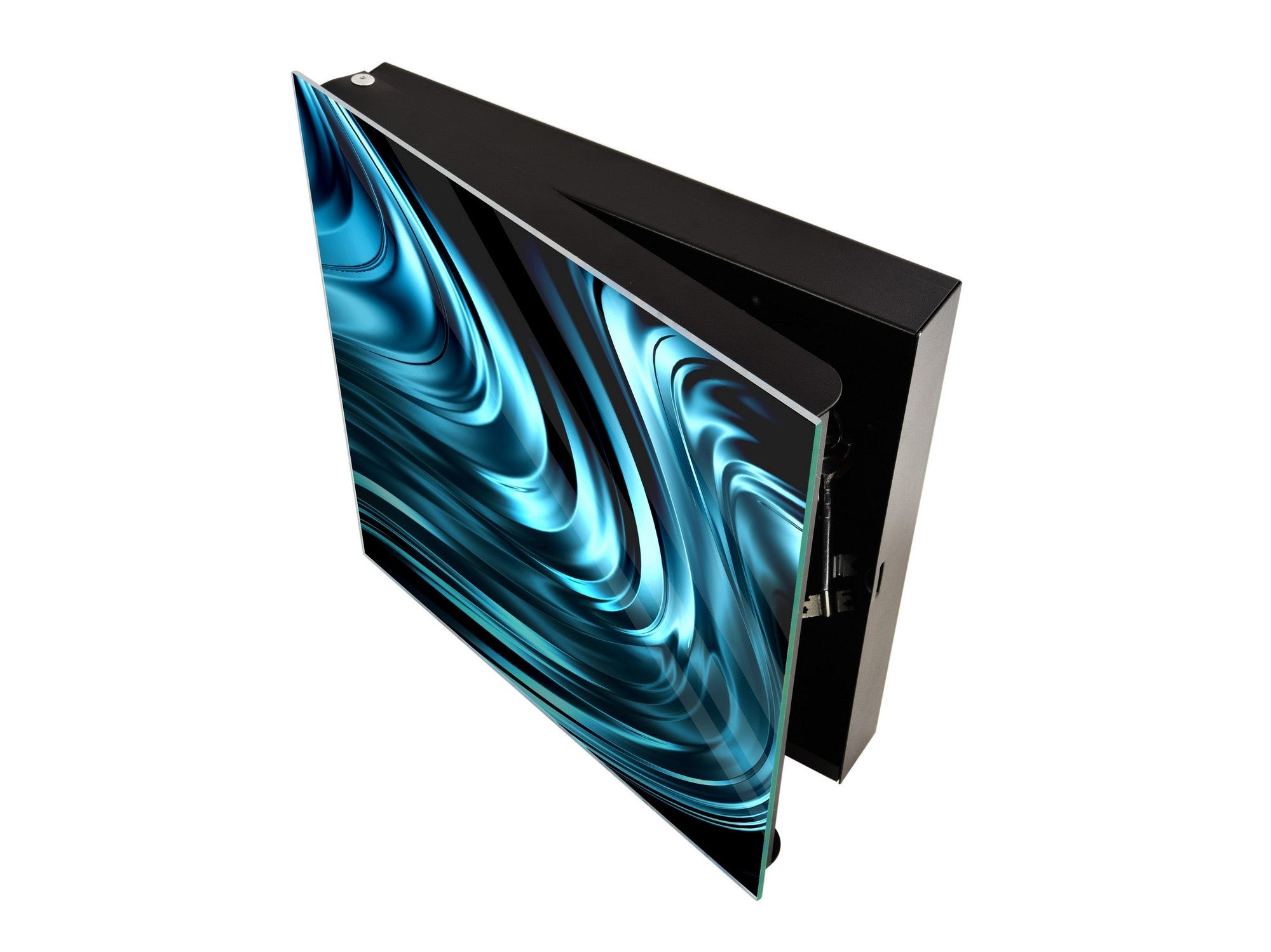 Wall Mount Key Box together with Decorative Dry Erase Board KN09 Colourful Variety Series: Blue abstract composition