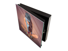 50 Key lock Box storage holder K13 Young beautiful woman