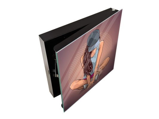 50 Key lock Box storage holder K13 Young beautiful woman