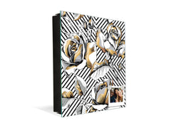 Key Lock Box Storage Holder K08 Gold Rose Flowers