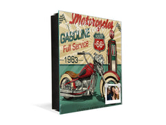 Tableau avec surface magnétique et petite armoire pour les clés K03 Affiche Route 66