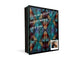 Dekorative Key Box mit magnetischer, trocken abwischbarer Glastafel K14 Weltliche Motive:  Abstraktes Buntglas