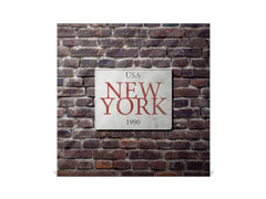 Armario de llaves con decoración a elegir K10 Placa vieja en la pared de ladrillo