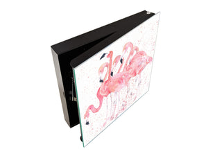 Key Storage Box K08 Flamingos with Water