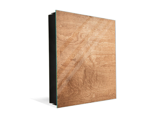 50 Keys Cabinet with Decorative Front Panel and Glass White Board KN06: Textures and tiles 2 Series: Light wood panel