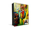 Schlüsselkasten zur Wandmontage mit dekorativer Magnettafel K15 Schicke Welt:  Kubistische Tulpe