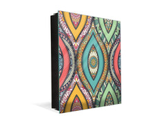 Wall Mount Key Box together with Decorative Dry Erase Board K14 Worldly motives: Indian motif