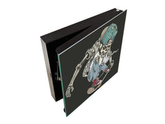  Tableau avec surface magnétique et petite armoire pour les clés K03 Squelette sour skateboard