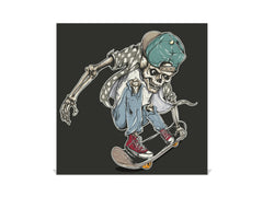  Tableau avec surface magnétique et petite armoire pour les clés K03 Squelette sour skateboard