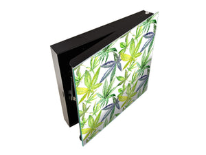 50 Keys Holder with Glass Magnetic Dry Erase Board K04 Wildflower cannabis