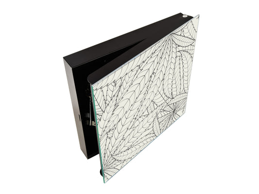Petite armoire pour les clés avec décoration au choix K04 Illustration de feuilles de cannabis