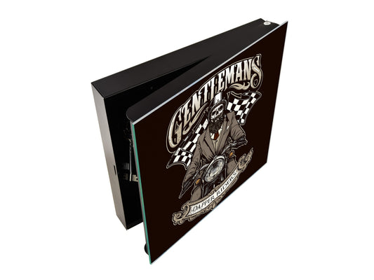  Tableau avec surface magnétique et petite armoire pour les clés K03 Squelette sur une moto