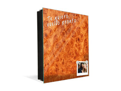 Armario de llaves con decoración a elegir K10 Afzelia madera burl