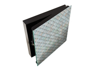 50 Keys Cabinet with Decorative Front Panel and Glass White Board KN06: Textures and tiles 2 Series: Abstract fish scales