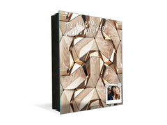 Armario de llaves con decoración K10 Nogal y oro