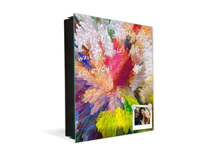 Key Cabinet together with Magnetic Glass Markerboard KN12 Paintings Series: Digital flower painting