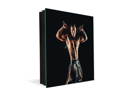 50 Key lock Box storage holder K13 Gladiator with two swords