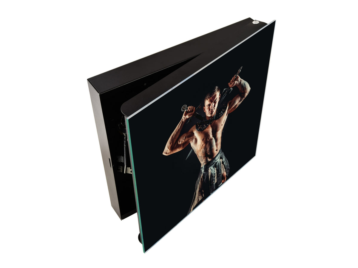 50 Key lock Box storage holder K13 Gladiator with two swords