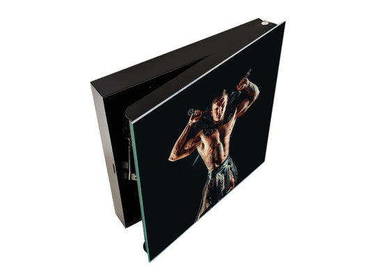 50 Key lock Box storage holder K13 Gladiator with two swords
