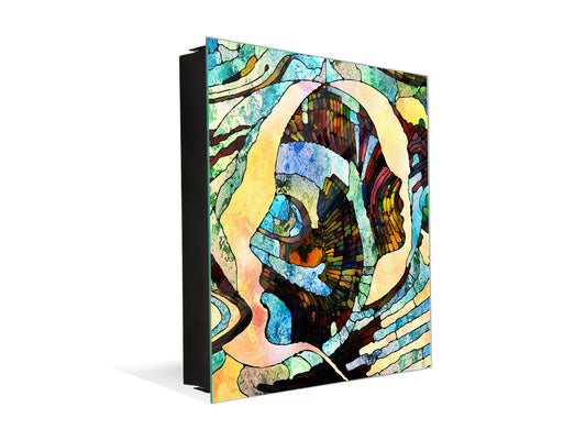 Petite armoire pour clés avec motif au choix K01 Lignes concentriques