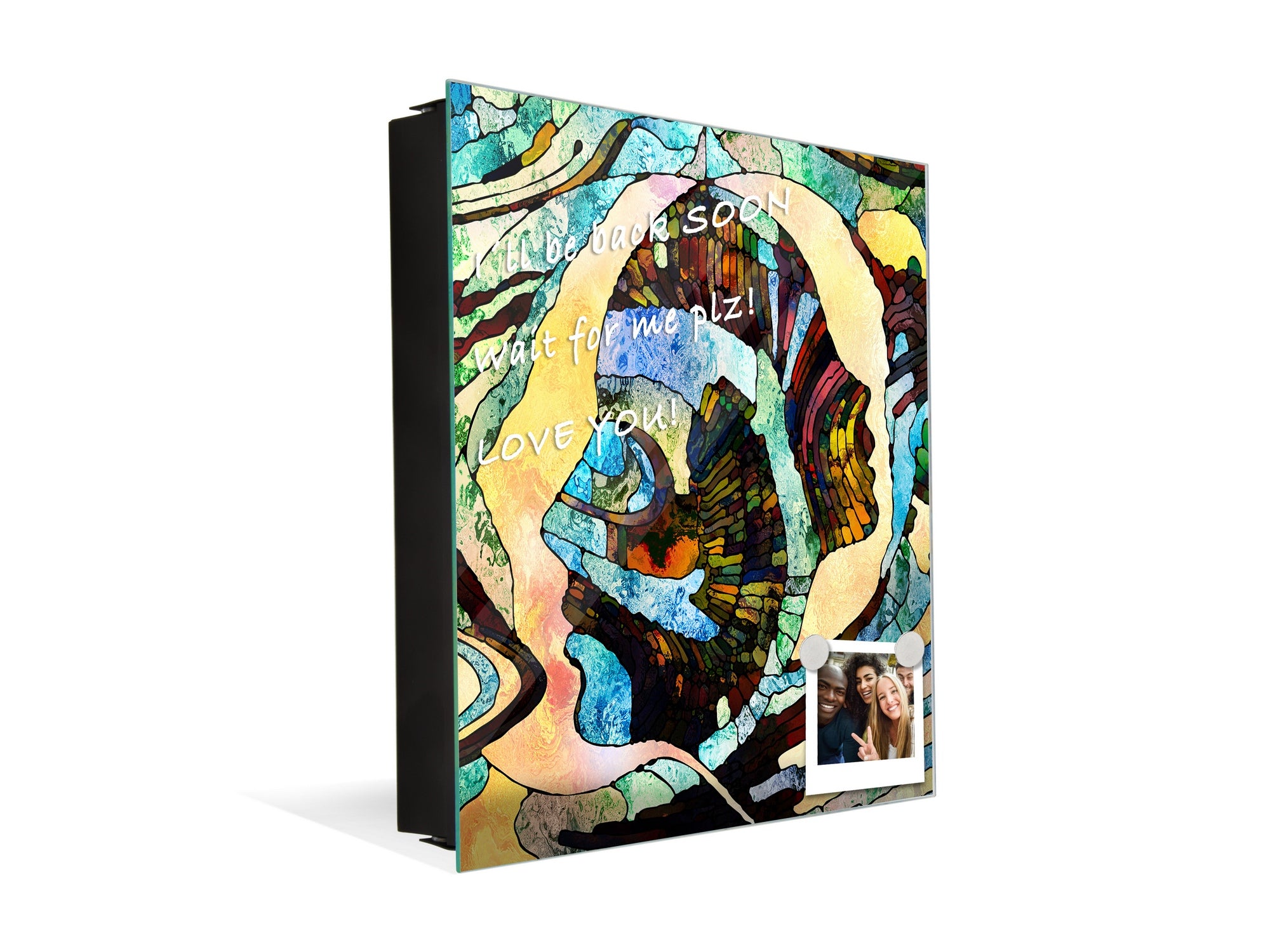 Petite armoire pour clés avec motif au choix K01 Lignes concentriques