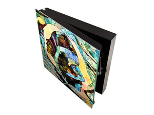 Key Cabinet together with Magnetic Glass Markerboard KN12 Paintings Series: Stained glass
