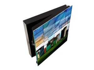 Key Cabinet together with Magnetic Glass Markerboard KN12 Paintings Series: Cubist Stonehenge