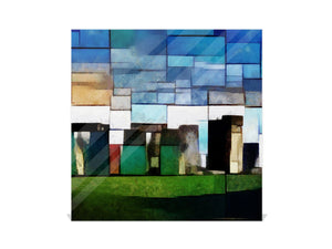 Key Cabinet together with Magnetic Glass Markerboard KN12 Paintings Series: Cubist Stonehenge