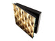 Key Cabinet Storage Box with Frameless Glass White Board KN10 Decorative Surfaces Series: Golden leather upholstery 2