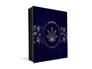 Armario de 50 llaves con panel frontal decorativo K04 Emblema de marihuana medicinal